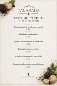 Festa del Tartufo Ristorante Tanamalia - Tartufesta 2026 Lizzano in Belvedere 17 e 18 ottobre 2026